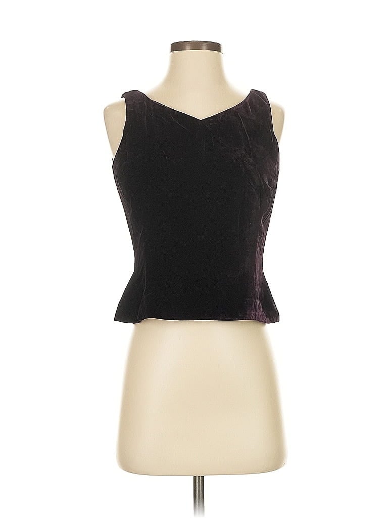 Pre-owned Ann Taylor Sleeveless Top Black Sweetheart Neckline Tops