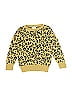 Crewcuts Outlet 100% Cotton Animal Print Gold Pullover Sweater Size 2 - photo 1