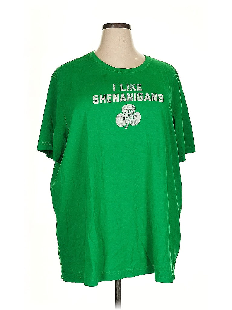 Life Is Good 100% Cotton Green Short Sleeve T-Shirt Size 3X - photo 1