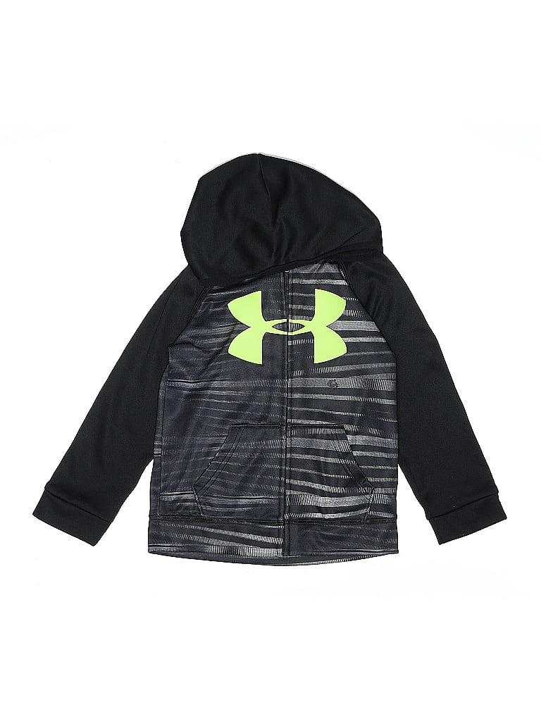 Click to view more detailed imagery on our partner's website Pre-owned Under Armour Kids' Zip Up Hoodie In Black