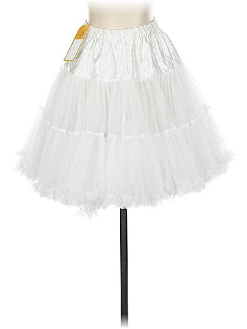 Unbranded Elegant White Frilly Tulle Skirt (view 2)