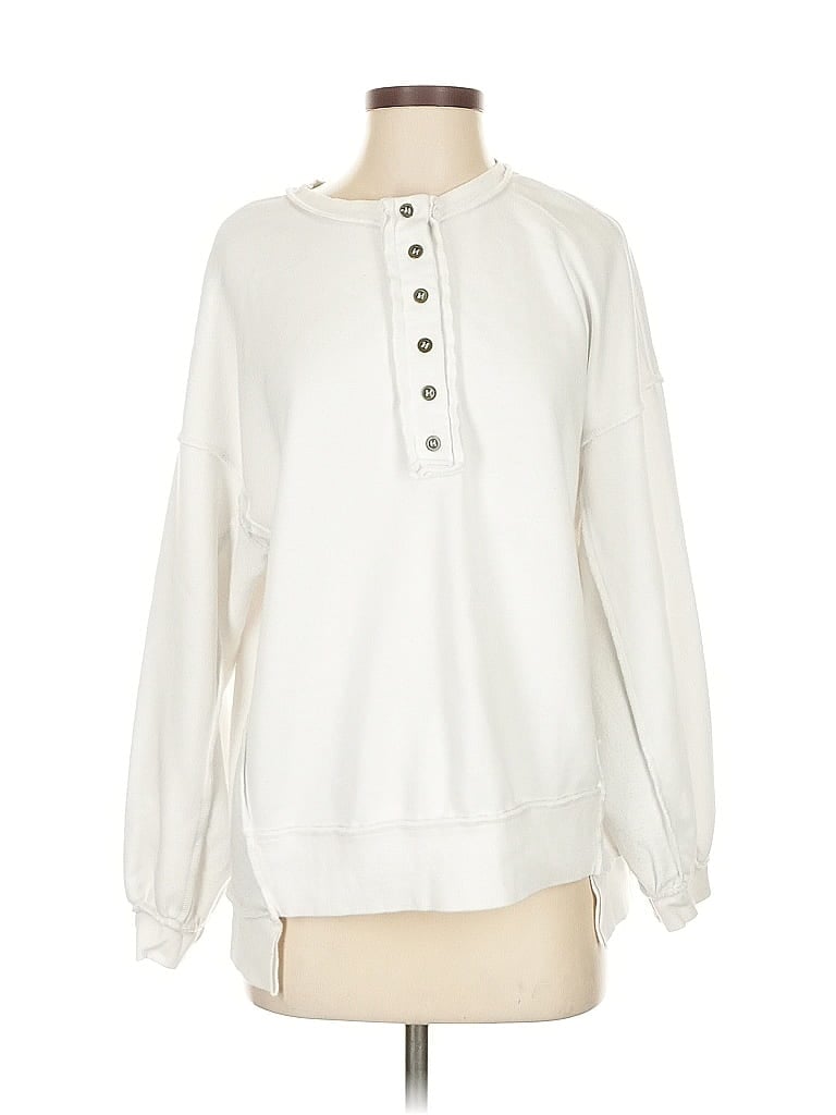 Pre-owned Unbranded Pullover Sweater In White