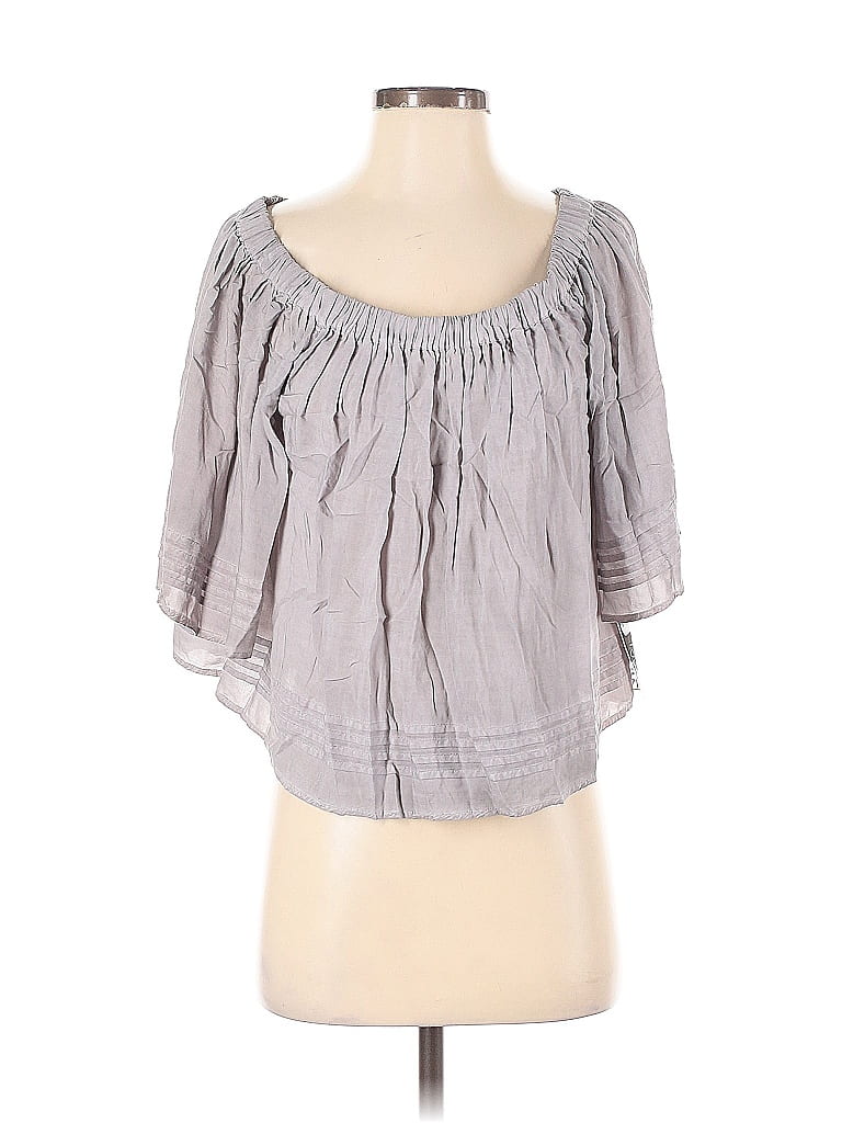 Young Fabulous & Broke Gray 3/4 Sleeve Blouse Size S 80 off ThredUp