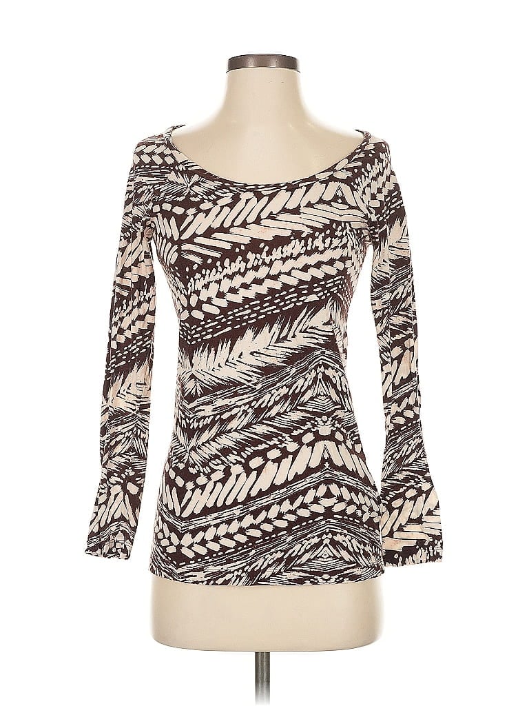 Norma Kamali 100% Organic Cotton Brown Long Sleeve Top Size XS - photo 1