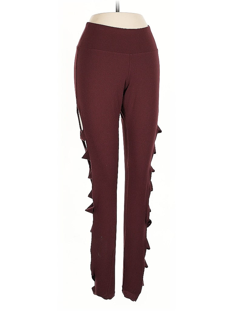 Pre-owned Express One Eleven Active Pants In Burgundy