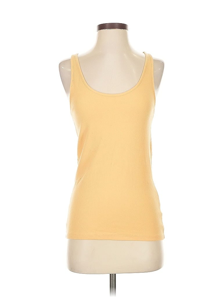 Pre-owned Gap Tank Top Yellow Strapless Neckline Tops
