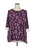 Woman Within Purple 3/4 Sleeve Blouse Size 18 - photo 1