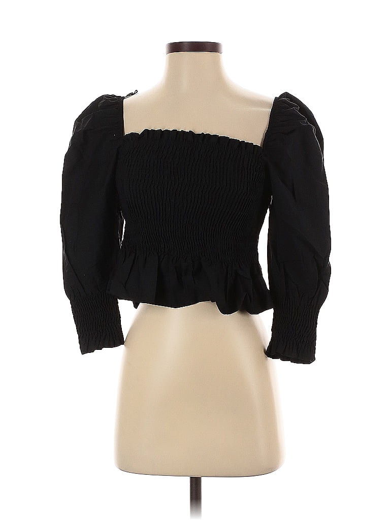 Click to view more detailed imagery on our partner's website Pre-owned Zara 3/4 Sleeve Blouse In Black