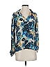 AP.NY Floral Blue 3/4 Sleeve Blouse Size XS - photo 1