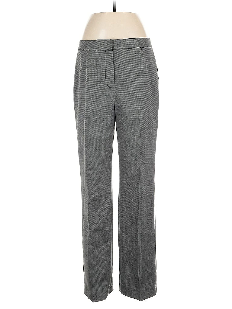 Le Suit 100% Polyester Chevron-herringbone Gray Dress Pants Size 6 - photo 1