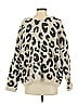 Pol Animal Print Ivory Gray Pullover Sweater Size S - photo 2