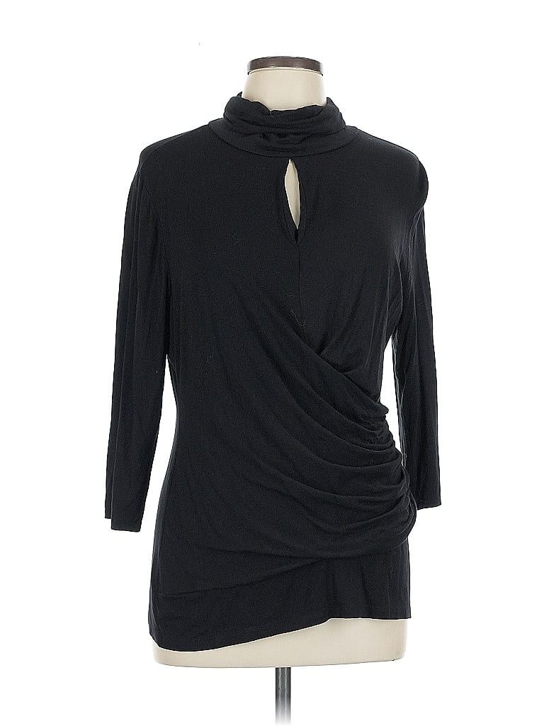 7th Avenue Design Studio New York & Company Black 3/4 Sleeve Top Size L - photo 1