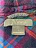 Natural Reflections 100% Cotton Plaid Blue Long Sleeve Button-Down Shirt Size L - photo 7