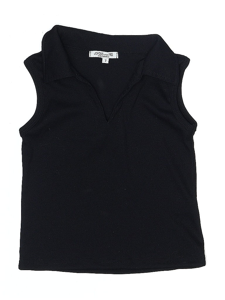Pre-owned Joyous & Free Kids' Sleeveless Blouse In Black
