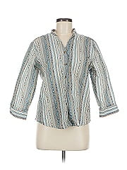 Alfred Dunner 3/4 Sleeve Button Down Shirt