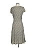 Ann Taylor 100% Rayon Polka Dots Gray Casual Dress Size 4 - photo 2