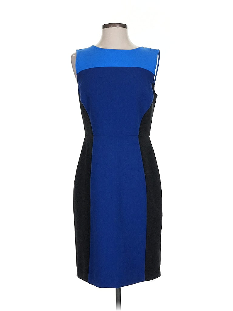 Ann Taylor LOFT Color Block Blue Cocktail Dress Size 4 - photo 1