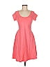 Pact Solid Pink Casual Dress Size M - photo 1