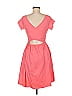 Pact Solid Pink Casual Dress Size M - photo 2
