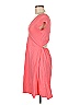 Pact Solid Pink Casual Dress Size M - photo 4