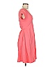 Pact Solid Pink Casual Dress Size M - photo 3