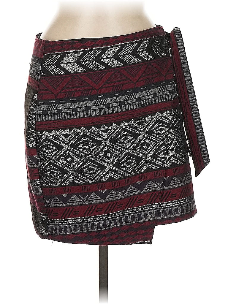 Pre-owned Express Casual Skirt In Burgundy