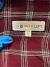 Lou & Grey for LOFT 100% Viscose Plaid Burgundy Long Sleeve Blouse Size L - photo 3