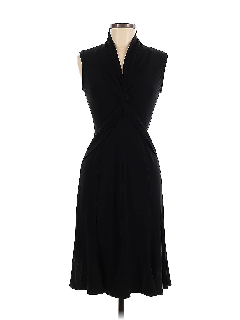 Joseph Ribkoff Solid Black Cocktail Dress Size 8 - photo 1