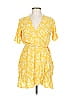 Everly 100% Rayon Yellow Casual Dress Size L - photo 1