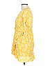 Everly 100% Rayon Yellow Casual Dress Size L - photo 4