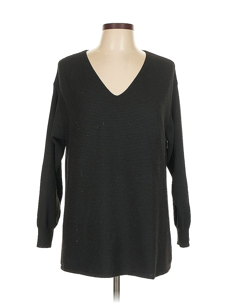Pre-owned Ella Moss Pullover Sweater In Black