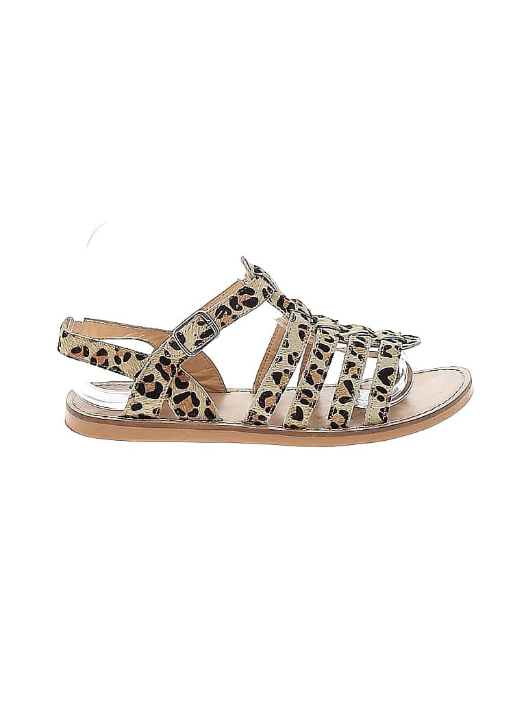 Mini Boden Animal Print Gold Ivory Sandals Size EU 39 / US 7 (youth) - photo 1