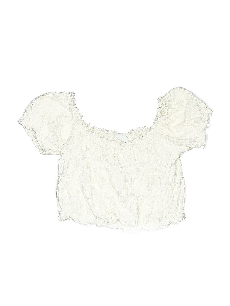 Zara Kids Ivory Short Sleeve Blouse Size 9 - 10 - photo 1