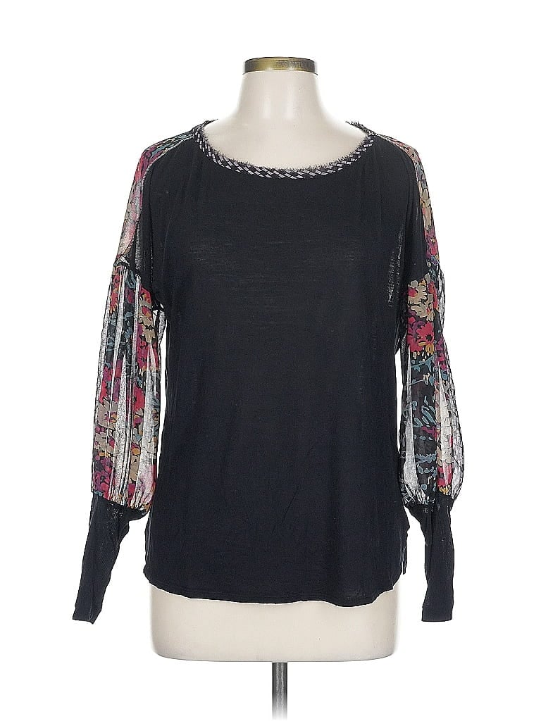 Tiny 100% Rayon Black Long Sleeve Blouse Size L - photo 1
