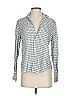 Frank & Eileen 100% Linen Checkered-gingham Gray Long Sleeve Blouse Size XXS - photo 1