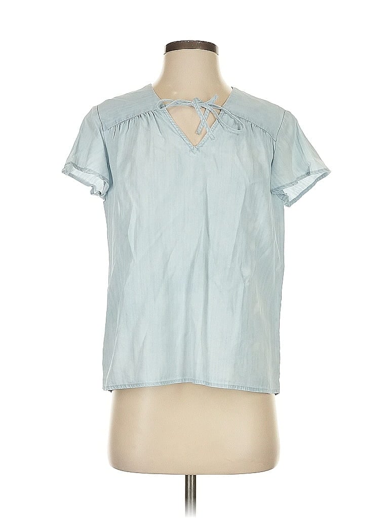 Pre-owned Rails Short Sleeve Blouse In Blue