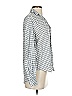 Frank & Eileen 100% Linen Checkered-gingham Gray Long Sleeve Blouse Size XXS - photo 3