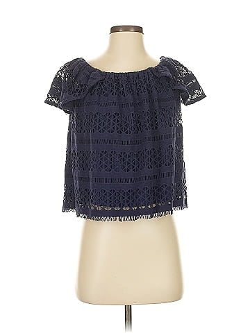 Aqua Short Sleeve Blouse (view 1)