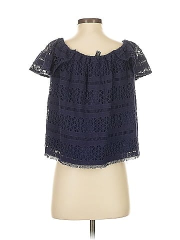 Aqua Short Sleeve Blouse (view 2)