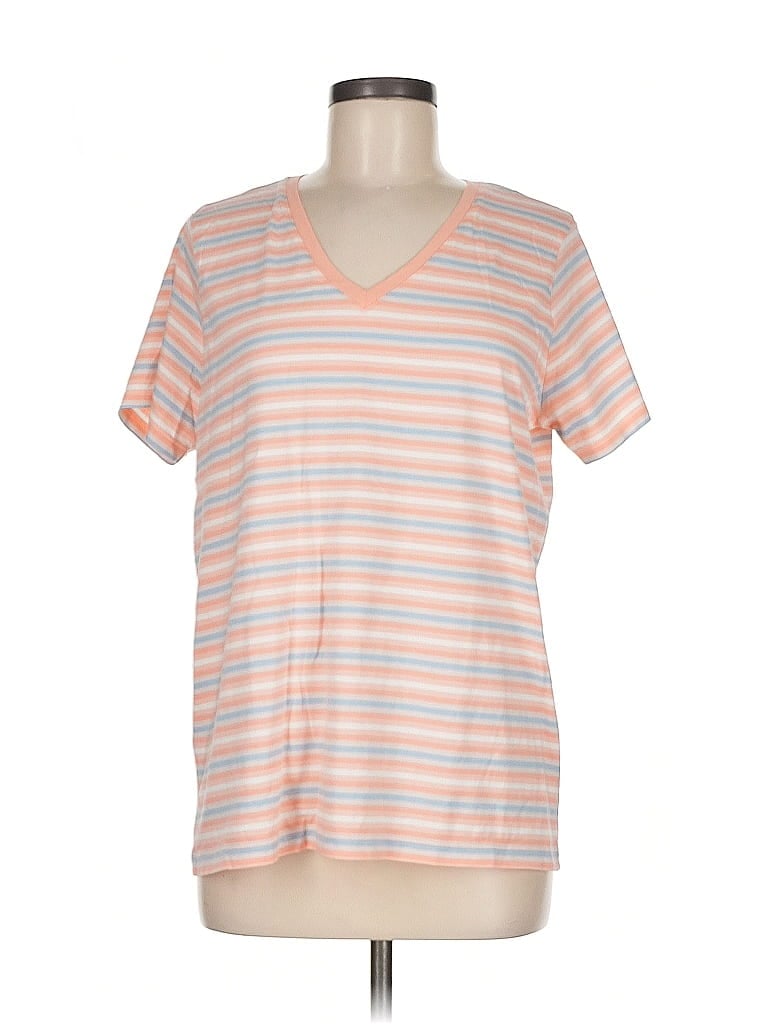 Pre-owned Lands' End Short Sleeve T-shirt In Pink