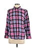 Talbots Plaid Pink Long Sleeve Button-Down Shirt Size M - photo 1