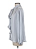 Eva Mendes by New York & Company 100% Polyester Gray Blue Long Sleeve Blouse Size M - photo 4