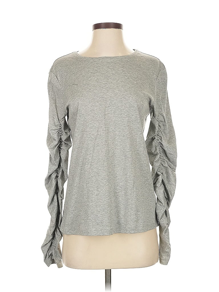 Pre-owned Tibi 3/4 Sleeve T-shirt In Gray