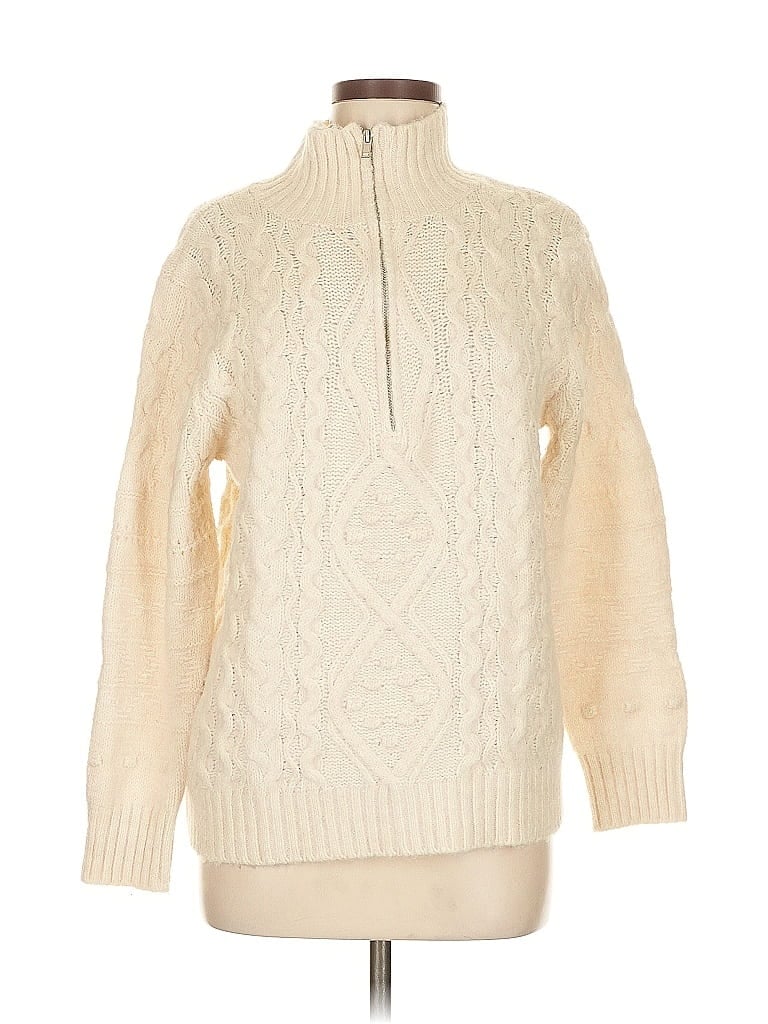 Pre-owned Heartloom Turtleneck Sweater In White