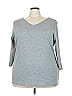 Lane Bryant Gray 3/4 Sleeve T-Shirt Size 22 - photo 1