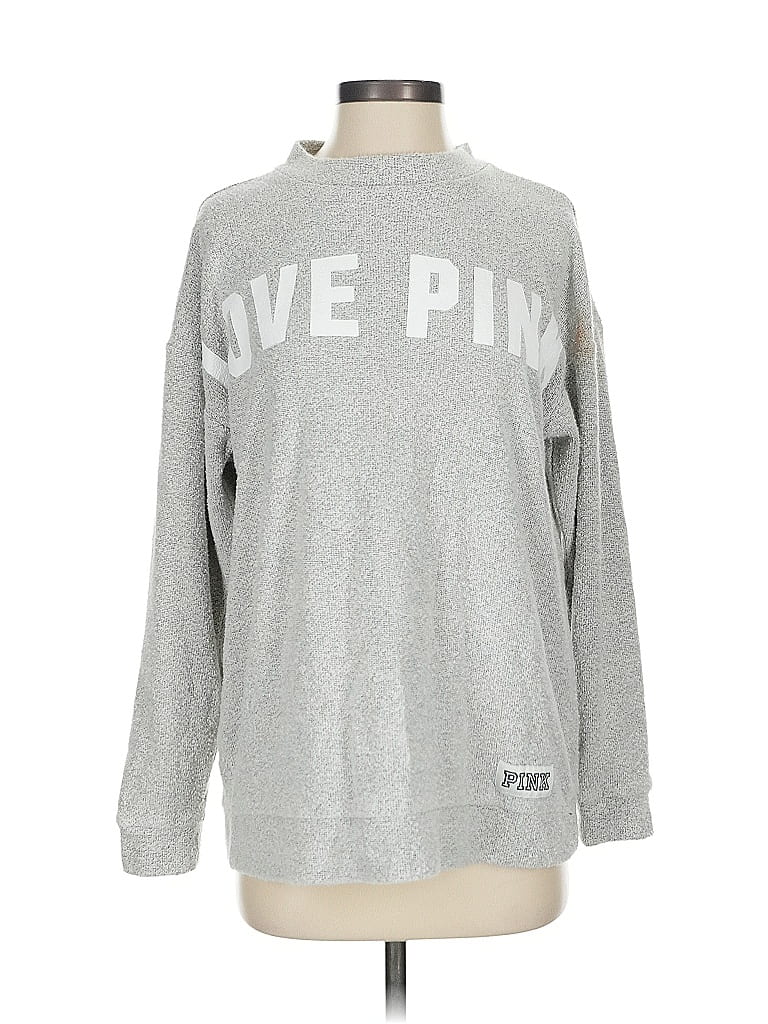 Pre-owned Victoria's Secret Pink Sweatshirt In Silver