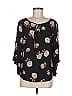 Everly 100% Rayon Black 3/4 Sleeve Blouse Size M - photo 1
