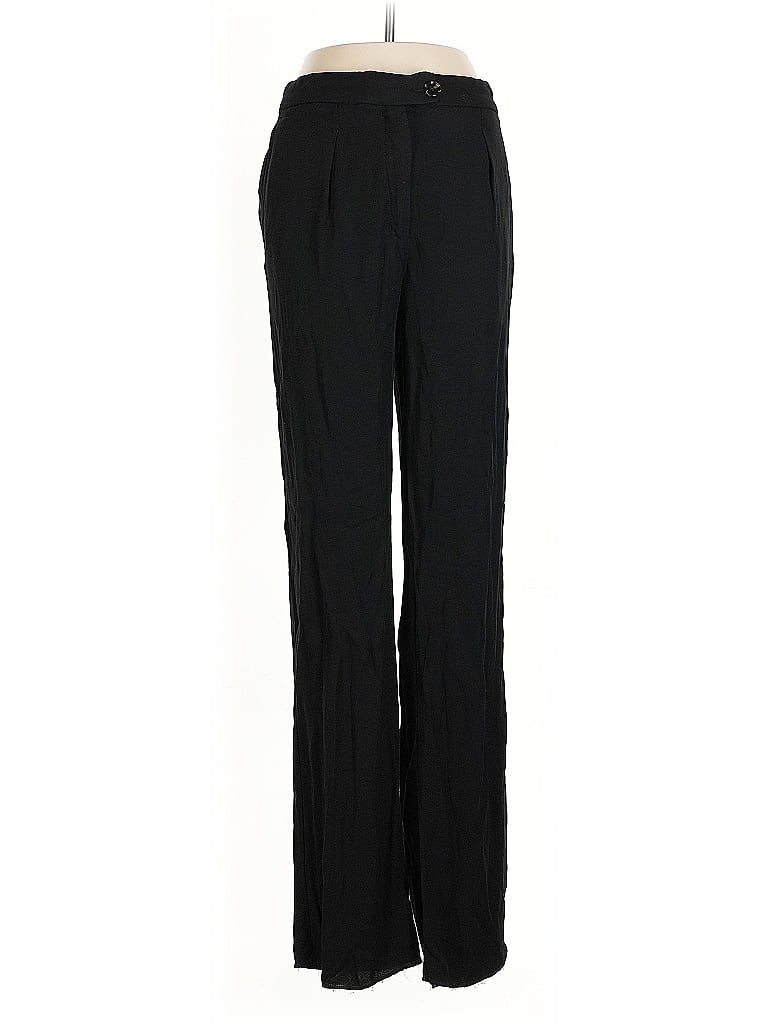 MNG 100% Viscose Solid Black Dress Pants Size 4 - photo 1
