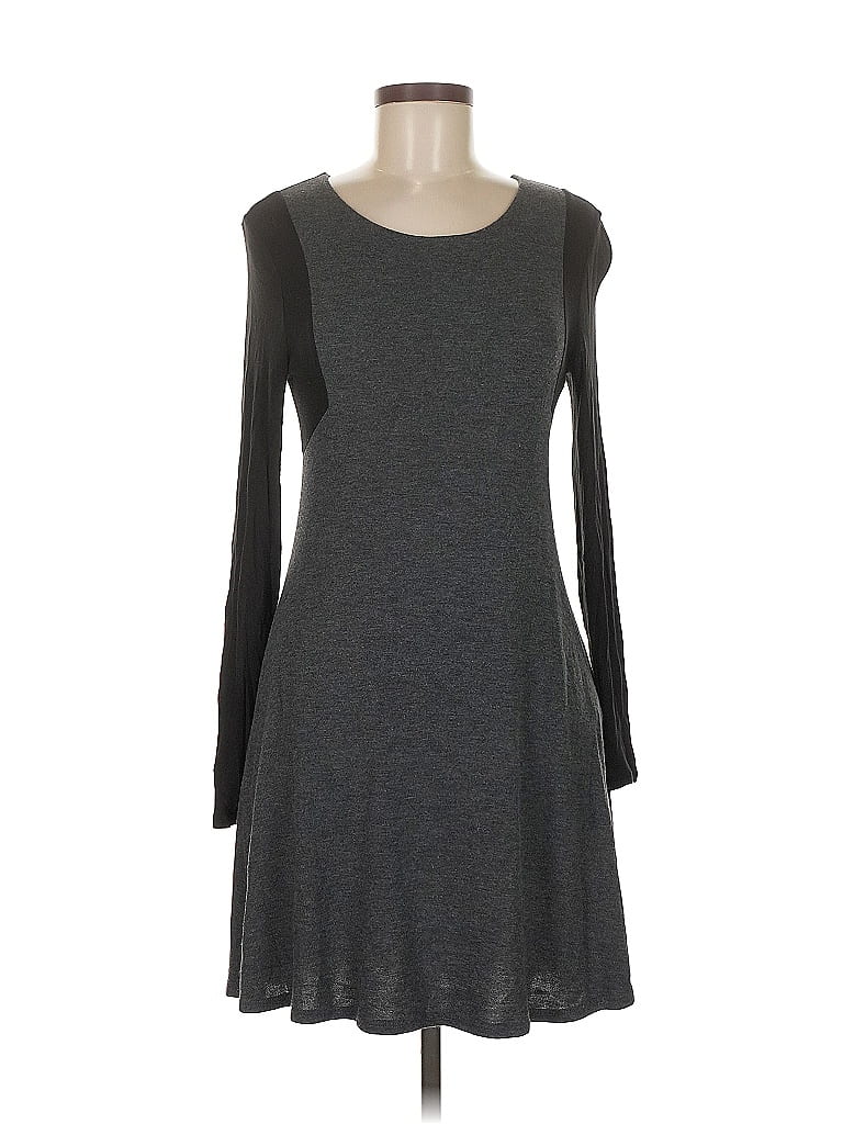 Pre-owned Three Dots Casual Dress In Gray