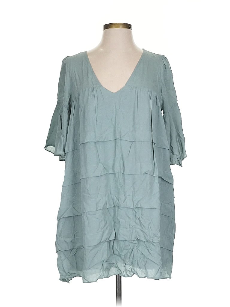 Pre-owned Mustard Seed 3/4 Sleeve Blouse In Blue